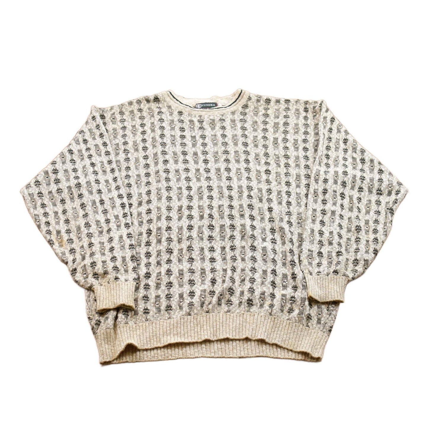 Other Clothing > Gender Neutral Adult Clothing > Hoodies & Sweatshirts > Sweatshirts Vintage 1990s Tundra Knitted Crewneck Sweater Men's 3XL