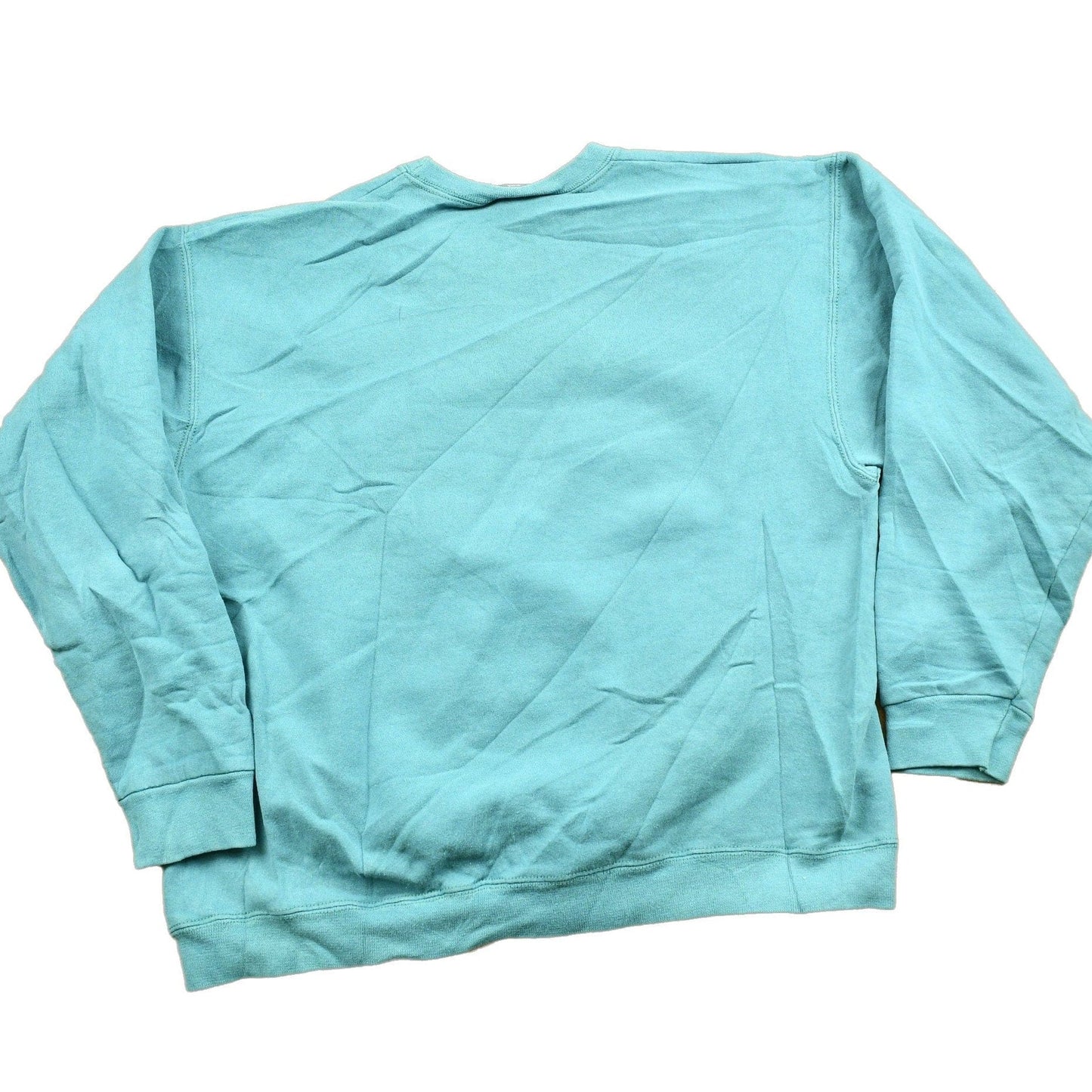Other Clothing > Gender Neutral Adult Clothing > Hoodies & Sweatshirts > Sweatshirts Vintage 1990s Turquoise Blank Pro Player Crewneck Sweatshirt Men's Small