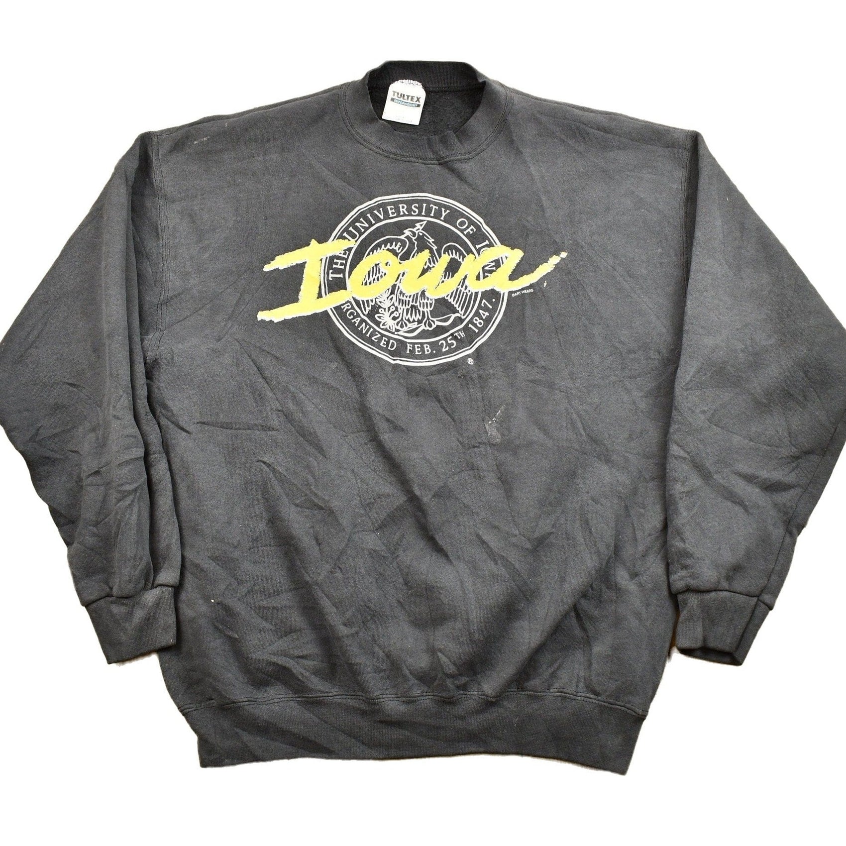 Other Clothing > Gender Neutral Adult Clothing > Hoodies & Sweatshirts > Sweatshirts Vintage 1990s University of Iowa Collegiate Crewneck Men's L