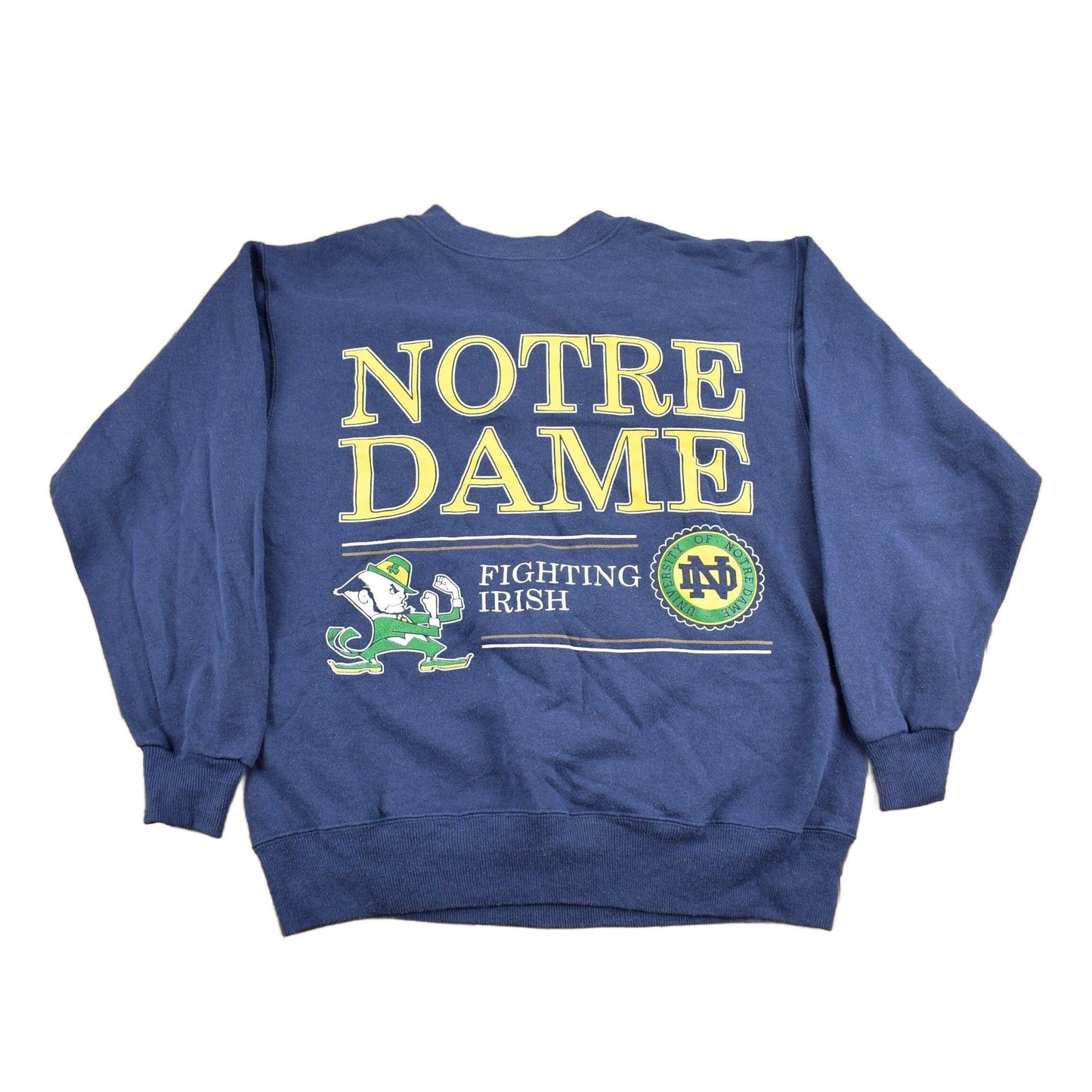 Other Clothing > Gender Neutral Adult Clothing > Hoodies & Sweatshirts > Sweatshirts Vintage 1990s University Of Notre Dame Fighting Irish Collegiate Crewneck Men's S