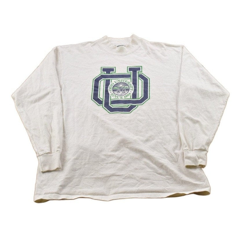 Other Clothing > Gender Neutral Adult Clothing > Hoodies & Sweatshirts > Sweatshirts Vintage 1990s University Of Ohio Collegiate Crewneck Shirt Men's Large