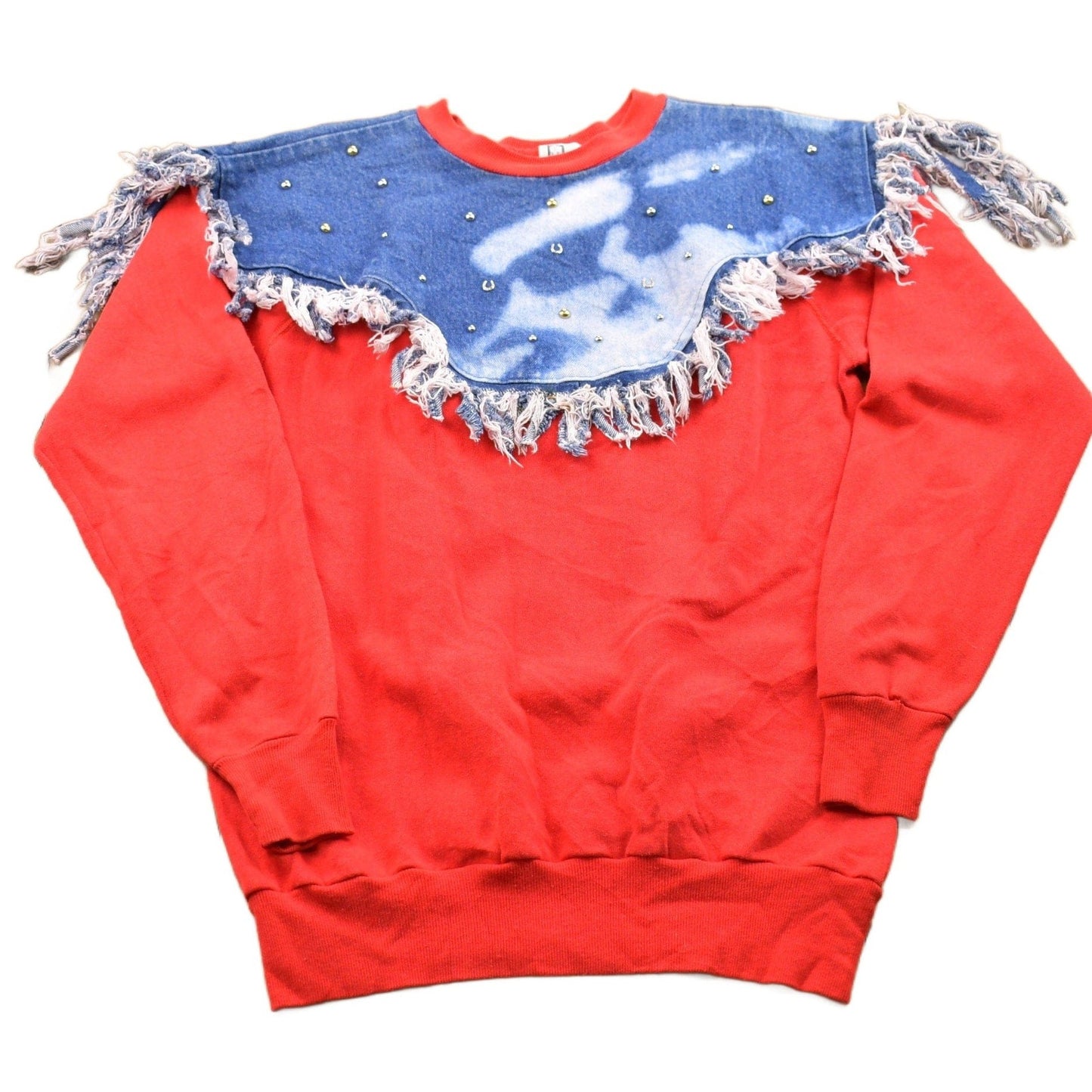 Other Clothing > Gender Neutral Adult Clothing > Hoodies & Sweatshirts > Sweatshirts Vintage 1990s Western Theme Crewneck Sweatshirt Men's M