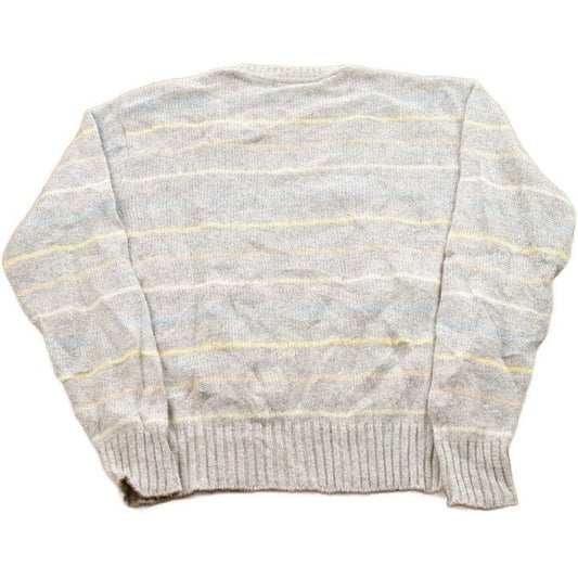 Other Clothing > Gender Neutral Adult Clothing > Hoodies & Sweatshirts > Sweatshirts Vintage 1990s Winter Harbor Knitted Crewneck Sweater Men's S