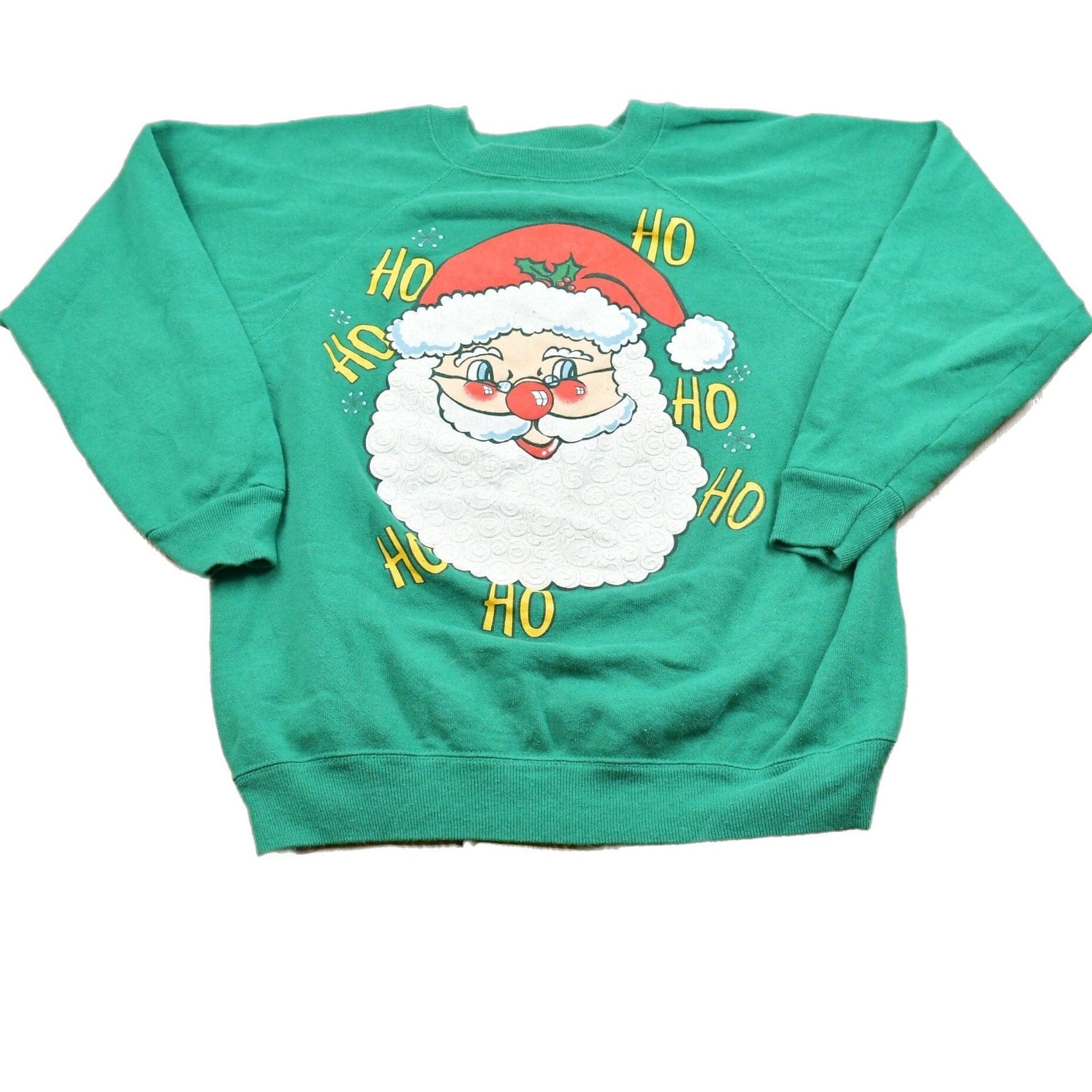 Other Clothing > Gender Neutral Adult Clothing > Hoodies & Sweatshirts > Sweatshirts Vintage 1992 Christmas Santa Claus Sweater Women's S
