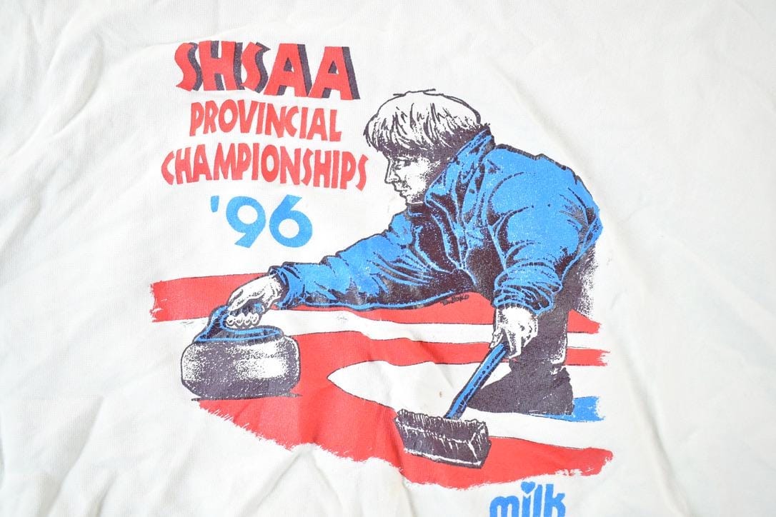 Other Clothing > Gender Neutral Adult Clothing > Hoodies & Sweatshirts > Sweatshirts Vintage 1996 SHSAA Provincial Championships Crewneck Sweatshirt Mens L