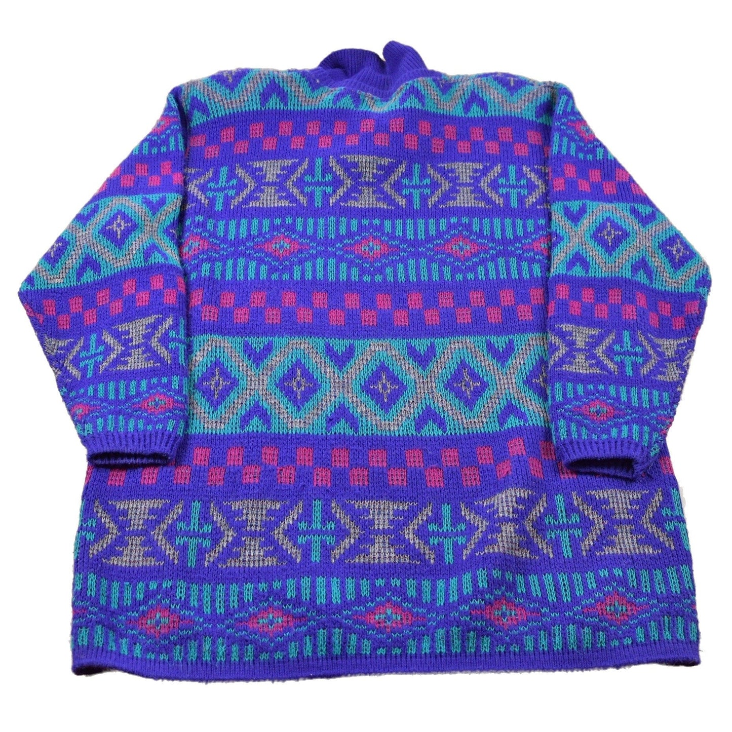 Other Clothing > Gender Neutral Adult Clothing > Hoodies & Sweatshirts > Sweatshirts Vintage Alfred Dunner Knitted Collared Sweater Men's XL