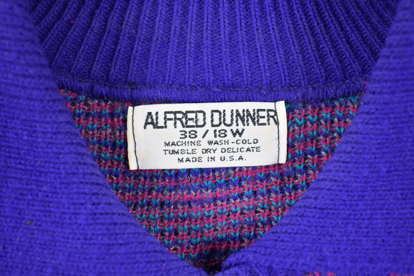 Other Clothing > Gender Neutral Adult Clothing > Hoodies & Sweatshirts > Sweatshirts Vintage Alfred Dunner Knitted Collared Sweater Men's XL