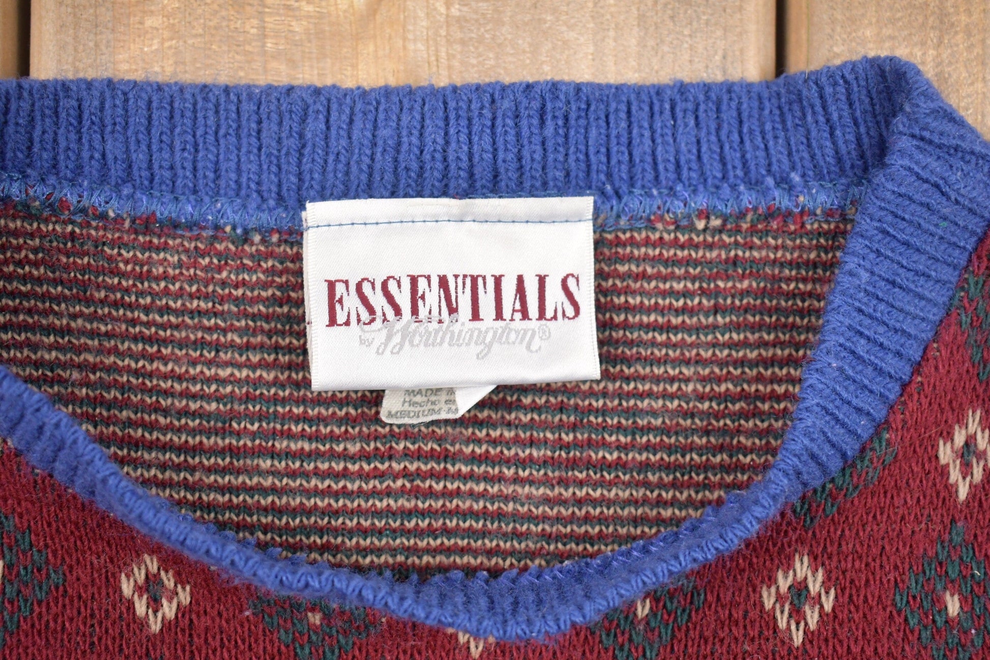 Other Clothing > Gender Neutral Adult Clothing > Hoodies & Sweatshirts > Sweatshirts Vintage Essentials Knitted Sweater Men's Large