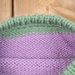 Other Clothing > Gender Neutral Adult Clothing > Hoodies & Sweatshirts > Sweatshirts Vintage Green & Purple Hand Made Knitted Crewneck Sweater Men's XL