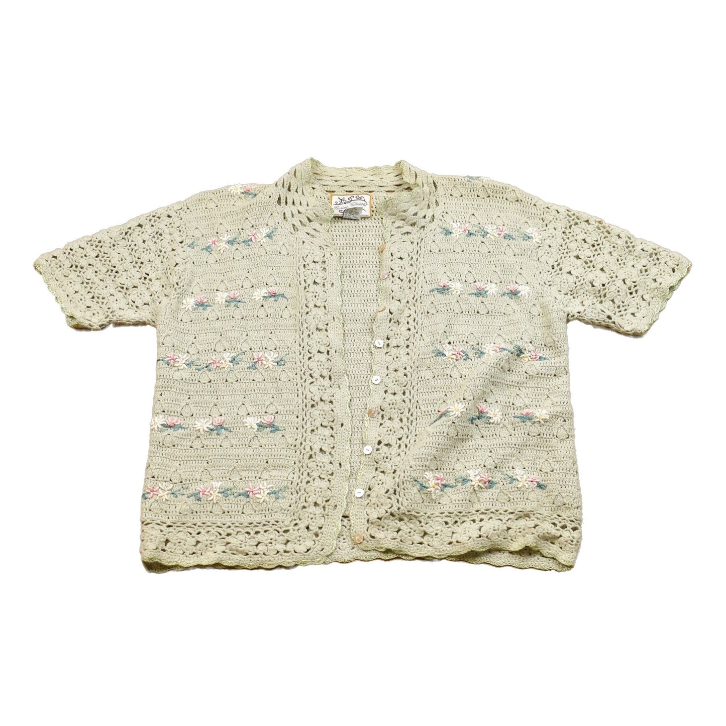 Other Clothing > Gender Neutral Adult Clothing > Hoodies & Sweatshirts > Sweatshirts Vintage Heirloom Collectibles Knitted Short Sleeve Sweater Men's Large