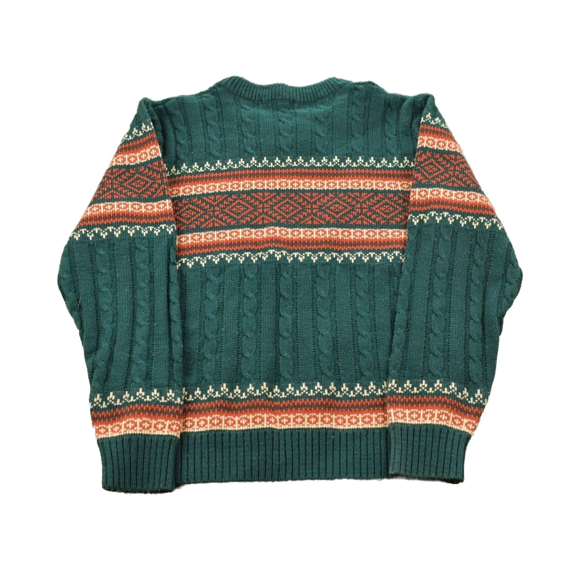 Other Clothing > Gender Neutral Adult Clothing > Hoodies & Sweatshirts > Sweatshirts Vintage JC Penny Cable Knit Sweater Men's Medium