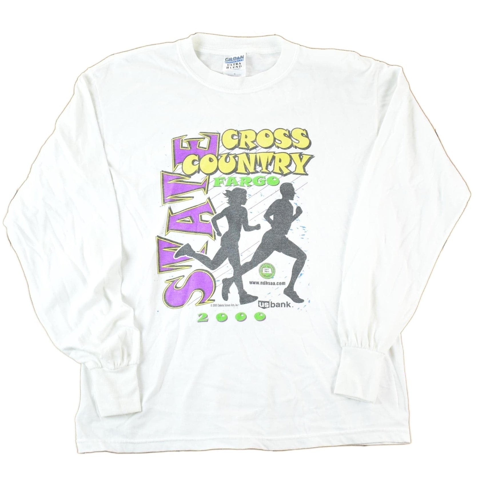 Other Clothing > Gender Neutral Adult Clothing > Hoodies & Sweatshirts > Sweatshirts Vintage Y2K Fargo State Cross Country Running Crewneck Sweatshirt Mens M
