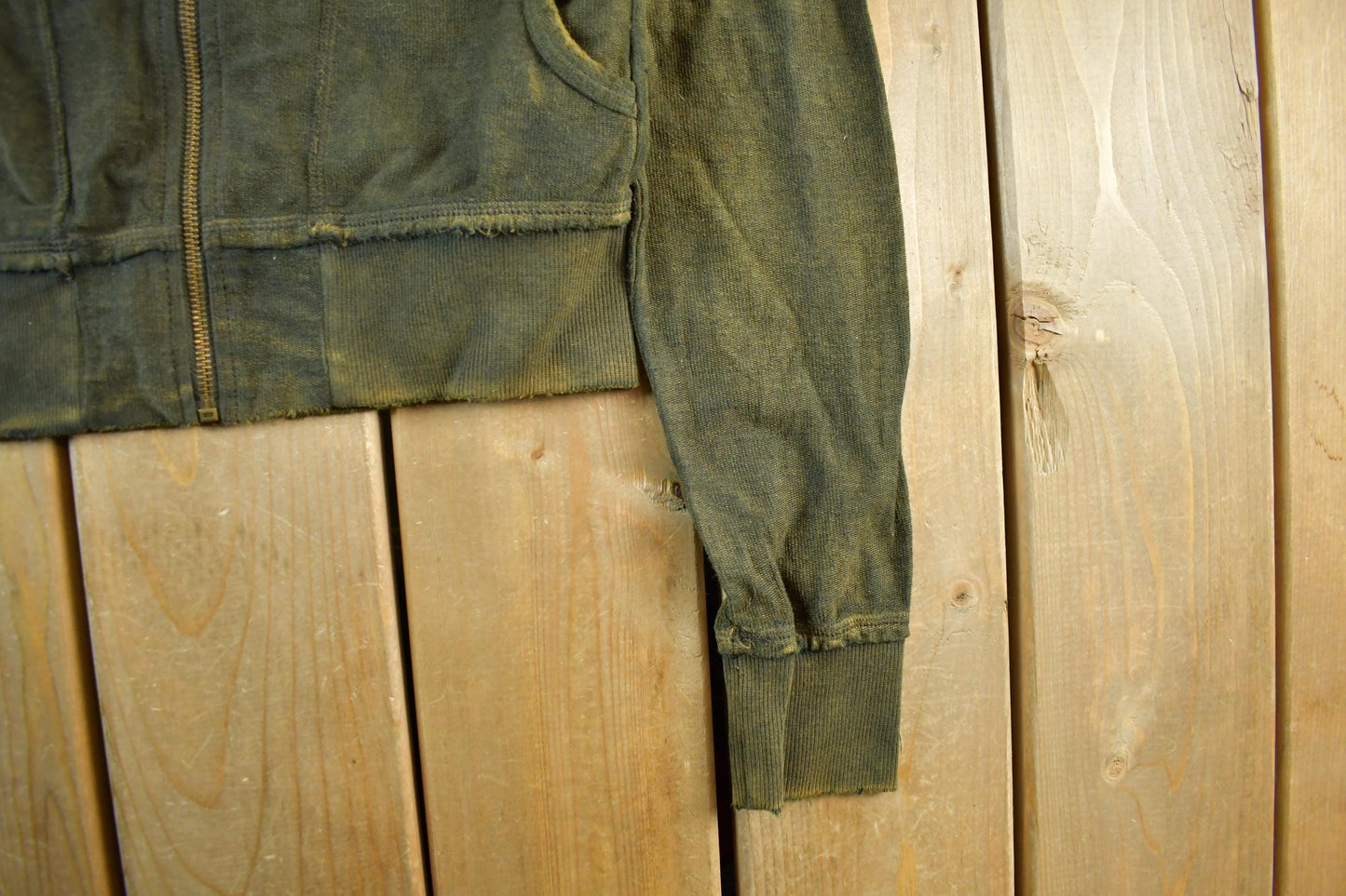 Other Clothing > Gender Neutral Adult Clothing > Hoodies & Sweatshirts > Sweatshirts Vintage Y2K Overdyed Full Zip Hoodie Women's Small