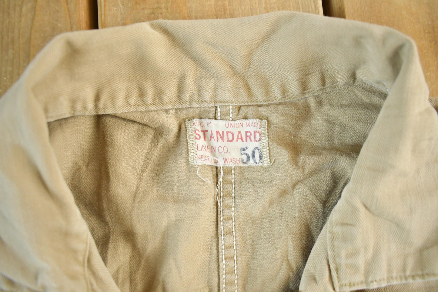 Other Clothing > Gender Neutral Adult Clothing > Jackets & Coats Vintage 1940s Standard Linen Co. Coveralls Union Made Workwear Men's XL