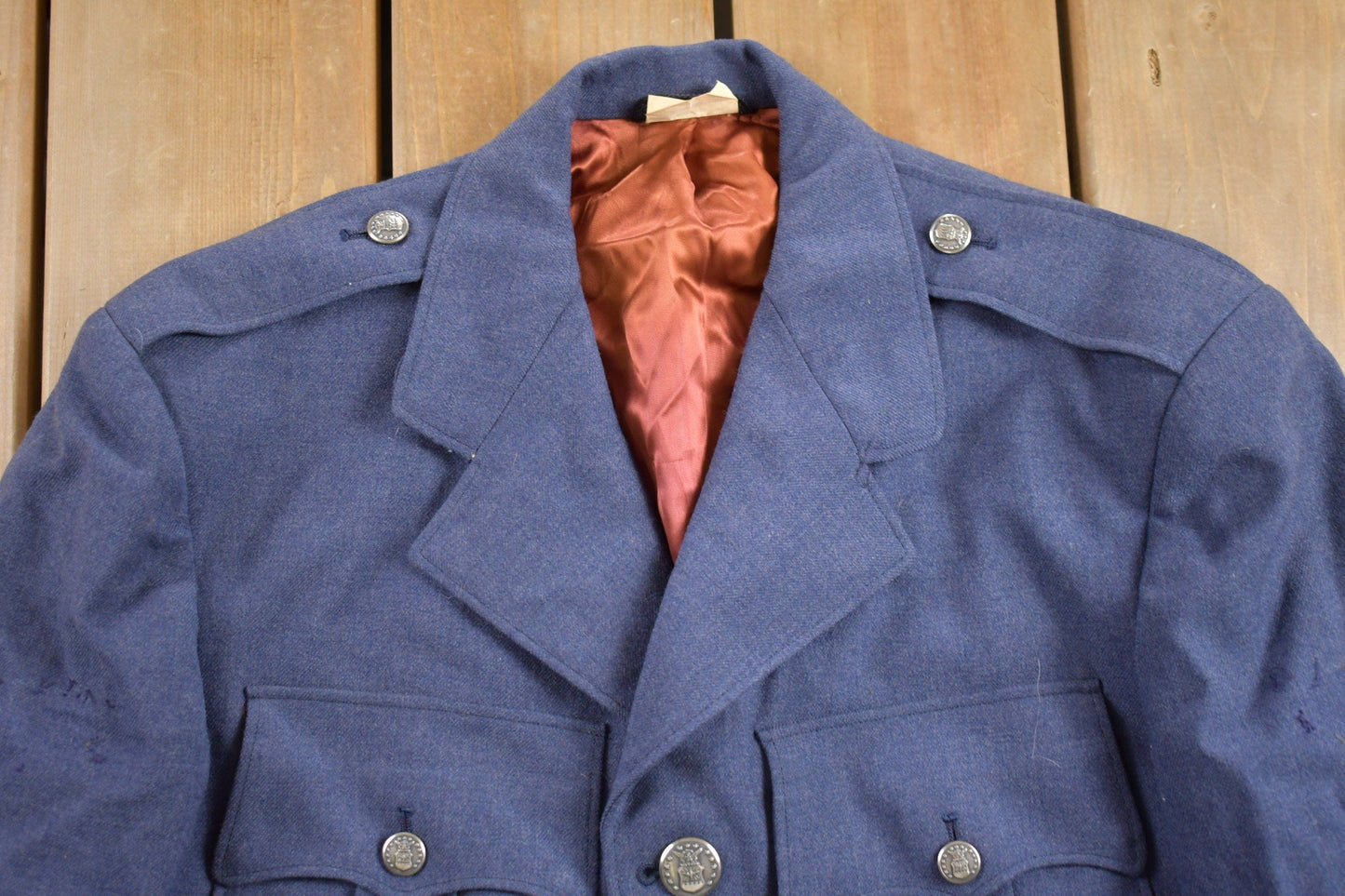 Other Clothing > Gender Neutral Adult Clothing > Jackets & Coats Vintage 1940s WW2 Air Force Button Up Jacket Men's Medium