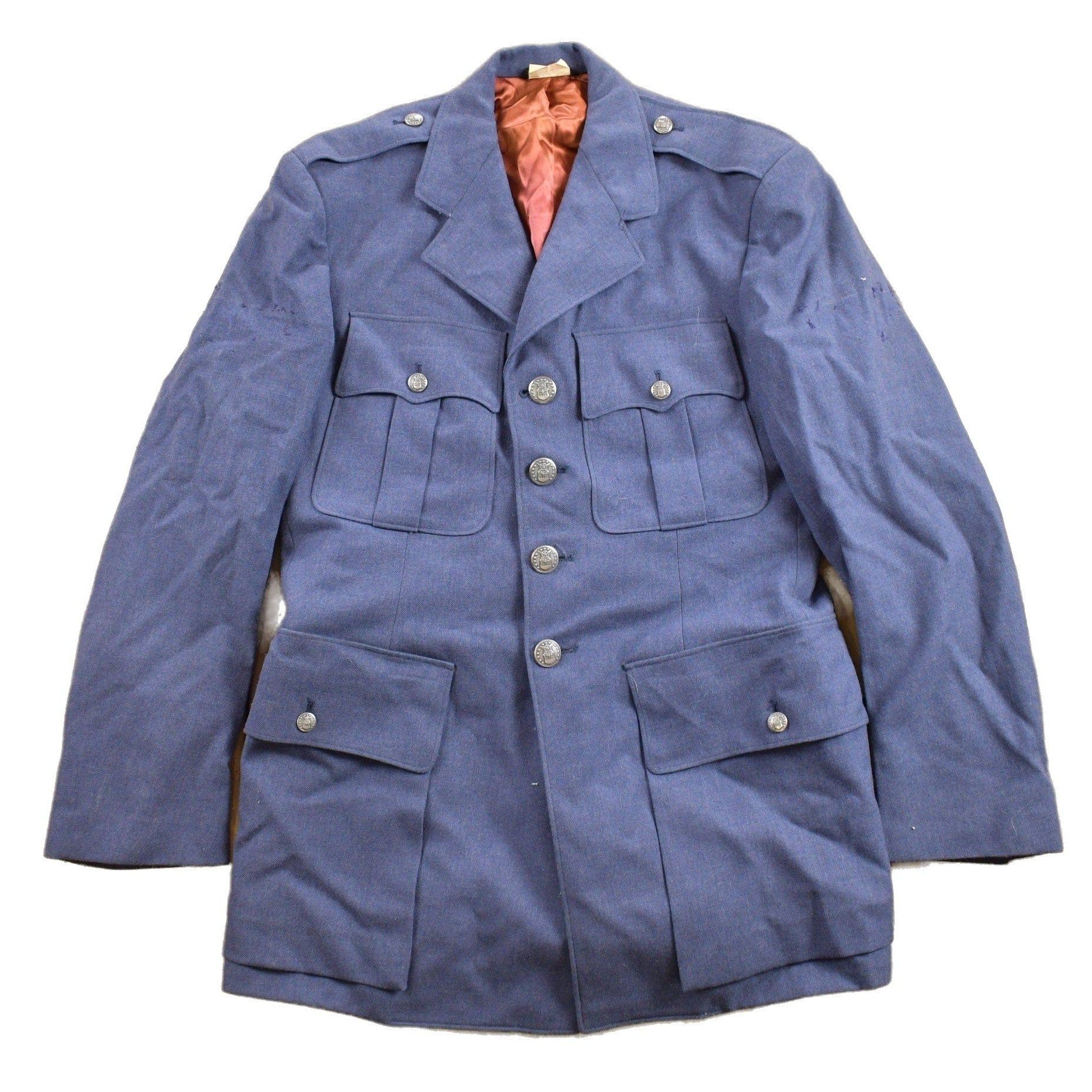 Other Clothing > Gender Neutral Adult Clothing > Jackets & Coats Vintage 1940s WW2 Air Force Button Up Jacket Men's Medium