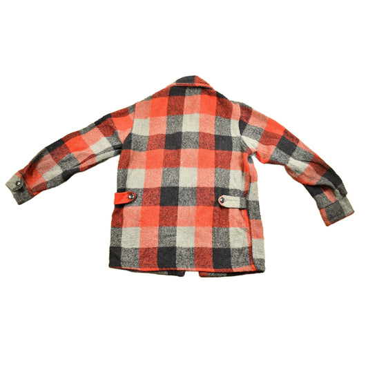 Other Clothing > Gender Neutral Adult Clothing > Jackets & Coats Vintage 1950s Melton Outer-Wear Buffalo Plaid Wool Hunting Jacket Men's Medium