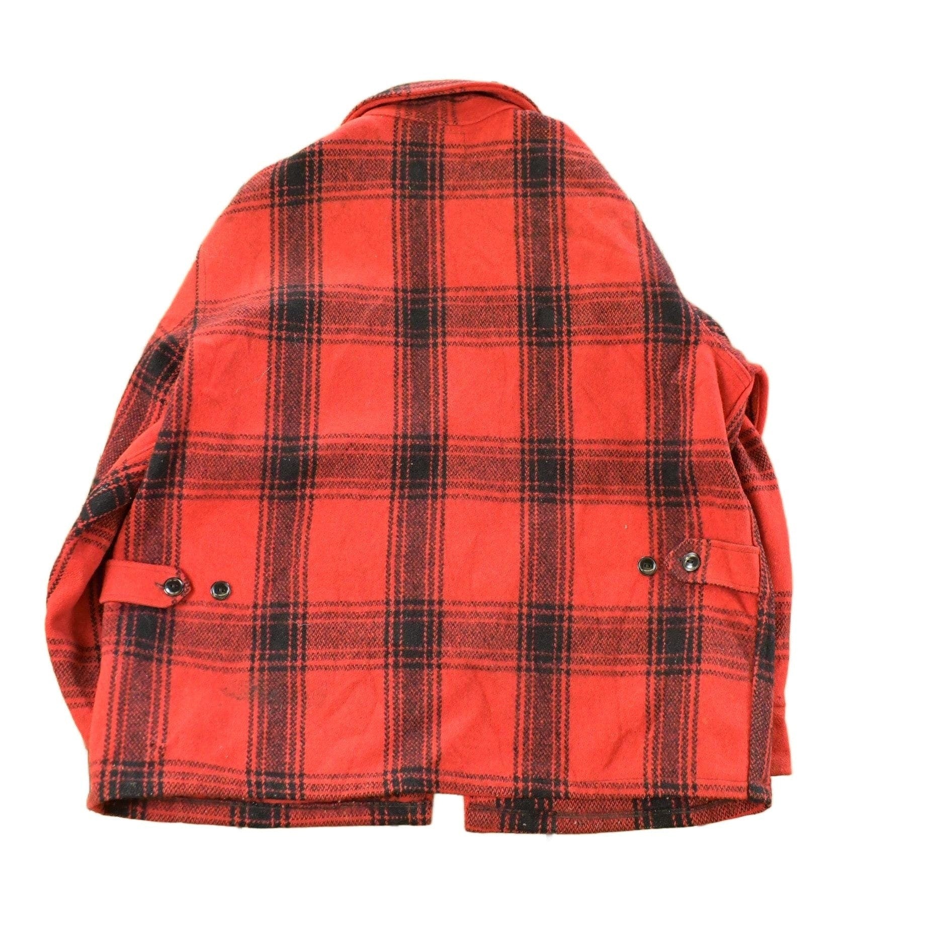 Other Clothing > Gender Neutral Adult Clothing > Jackets & Coats Vintage 1950s Melton Outer-Wear Buffalo Plaid Wool Hunting Jacket Men's XL