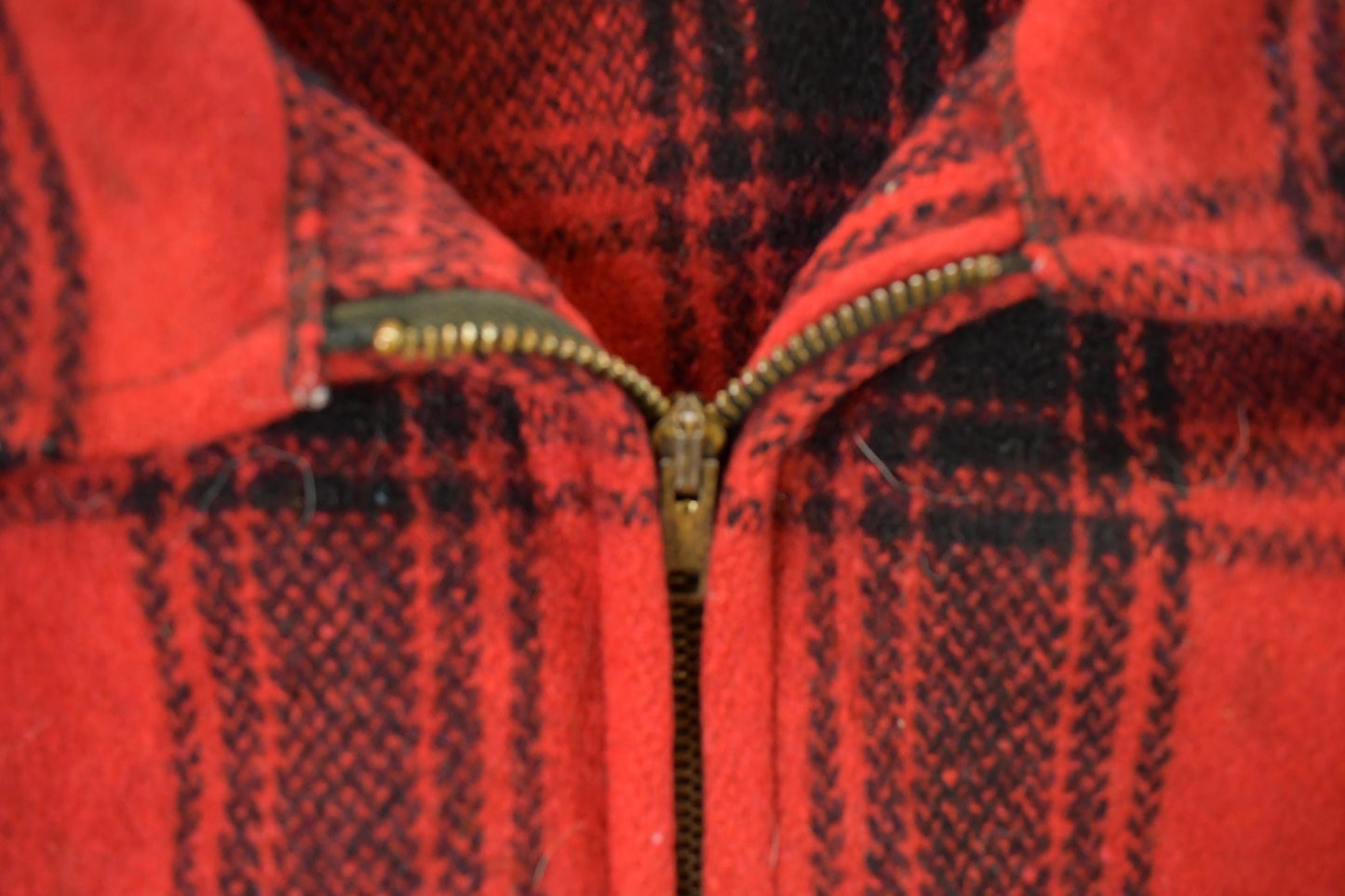 Other Clothing > Gender Neutral Adult Clothing > Jackets & Coats Vintage 1950s Melton Outer-Wear Buffalo Plaid Wool Hunting Jacket Men's XL