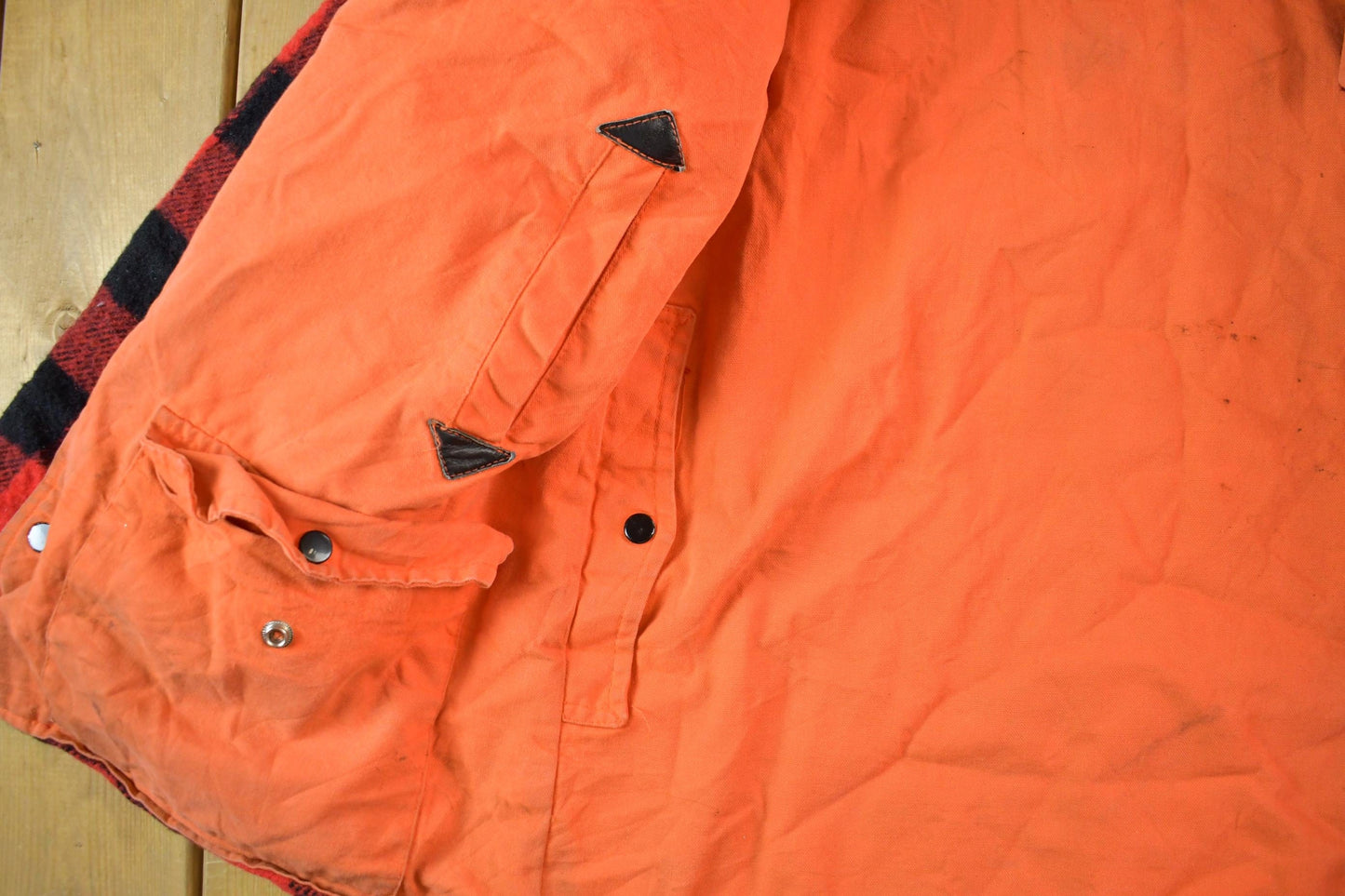 Other Clothing > Gender Neutral Adult Clothing > Jackets & Coats Vintage 1960s 1970s Buffalo Plaid Hunting Jacket Men's Large