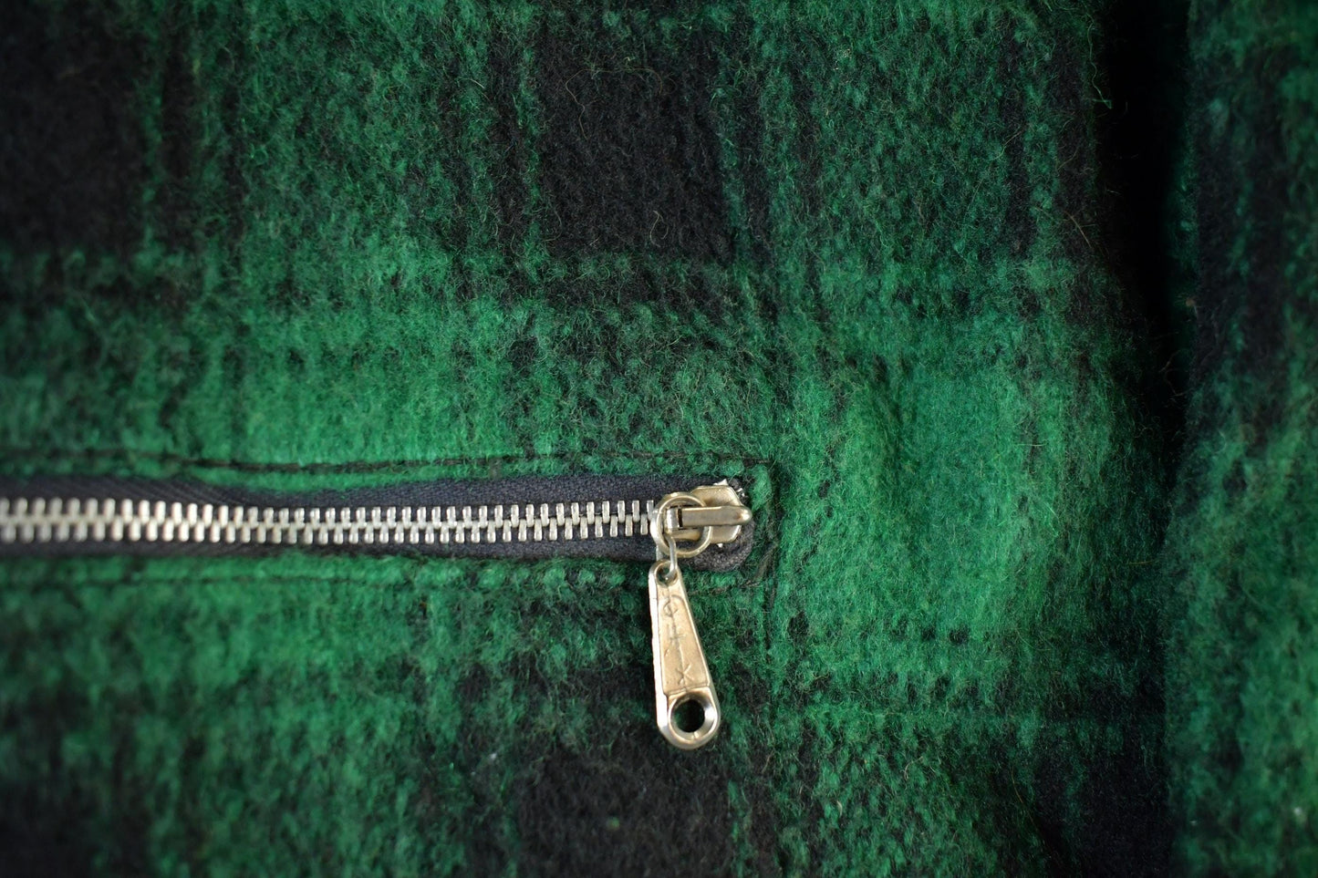 Other Clothing > Gender Neutral Adult Clothing > Jackets & Coats Vintage 1960s 1970s Wool Flannel Zip Up Shirt Jacket Men's XL