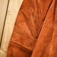 Other Clothing > Gender Neutral Adult Clothing > Jackets & Coats Vintage 1960s Burnt Orange Full Length Suede Leather Jacket Men's Small