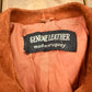 Other Clothing > Gender Neutral Adult Clothing > Jackets & Coats Vintage 1960s Burnt Orange Full Length Suede Leather Jacket Men's Small