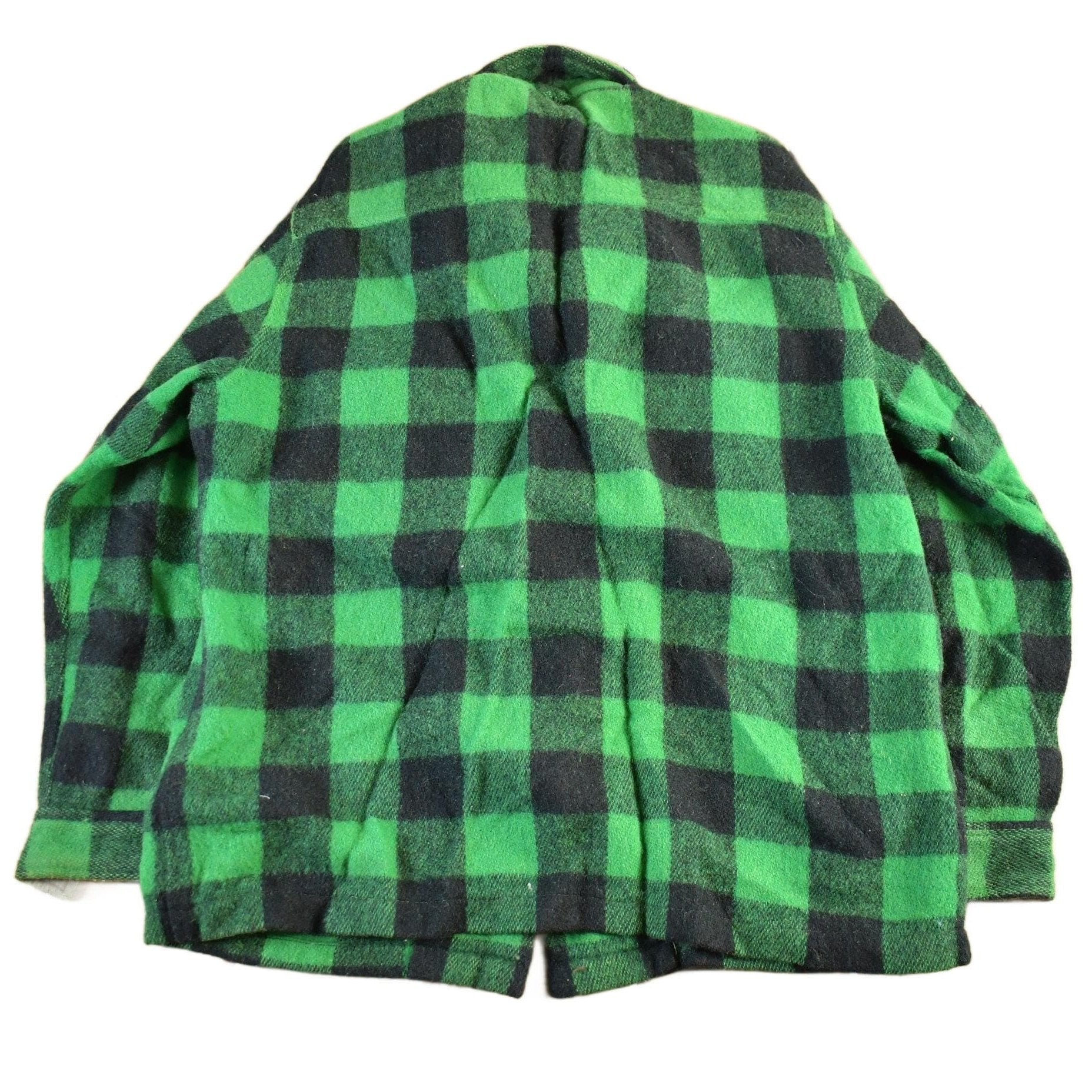 Other Clothing > Gender Neutral Adult Clothing > Jackets & Coats Vintage 1960s Metro Wool Flannel Shirt Jacket Men's Large