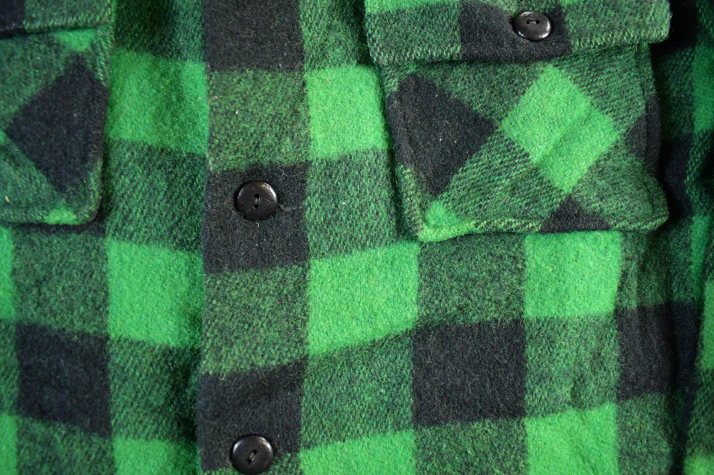 Other Clothing > Gender Neutral Adult Clothing > Jackets & Coats Vintage 1960s Metro Wool Flannel Shirt Jacket Men's Large