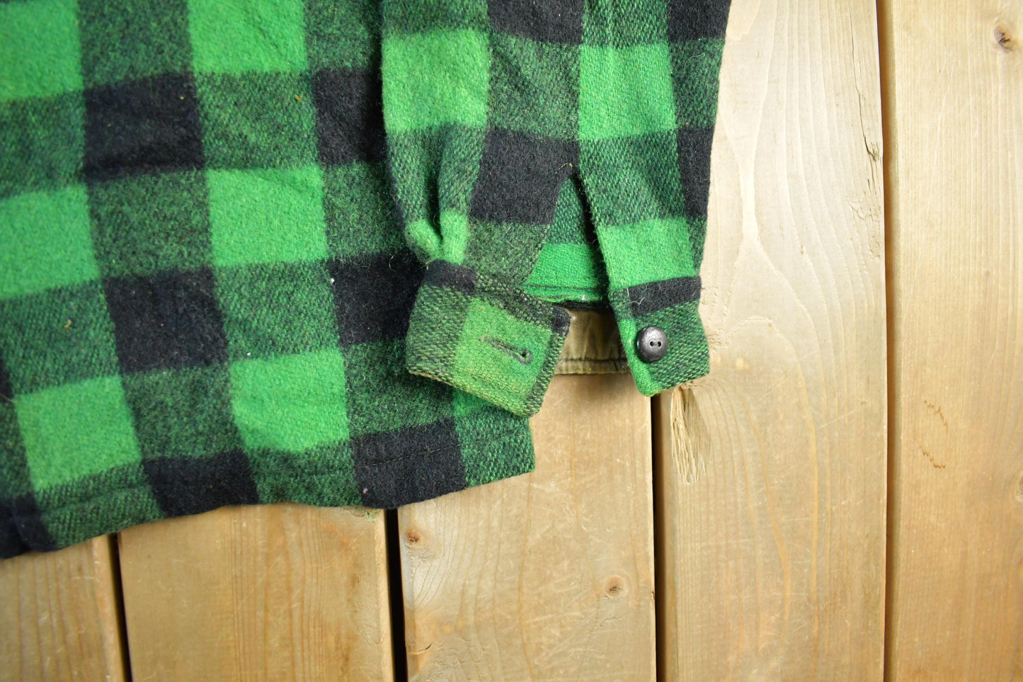 Other Clothing > Gender Neutral Adult Clothing > Jackets & Coats Vintage 1960s Metro Wool Flannel Shirt Jacket Men's Large