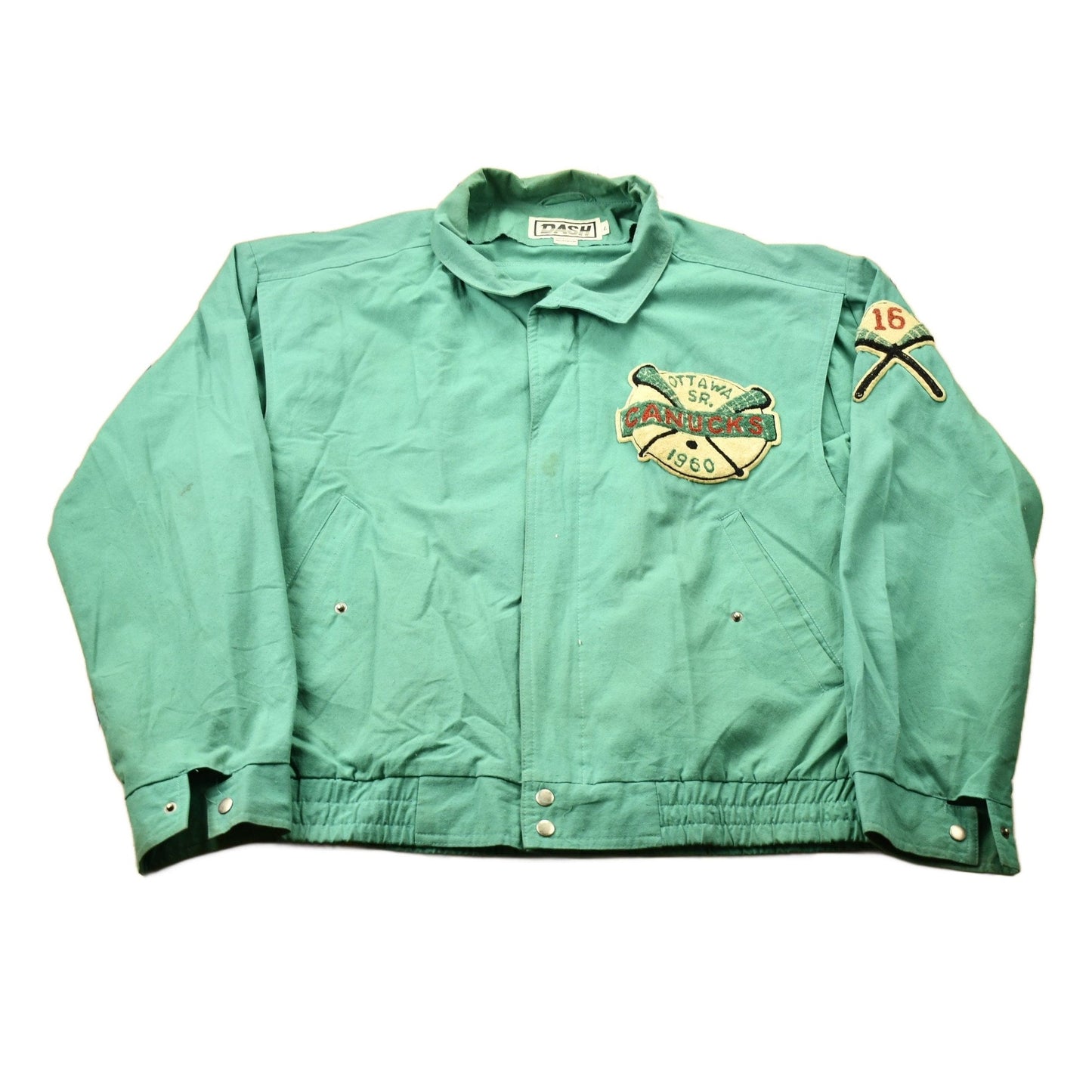 Other Clothing > Gender Neutral Adult Clothing > Jackets & Coats Vintage 1960s Ottawa Canucks Rugby Dash Jacket Men's Large