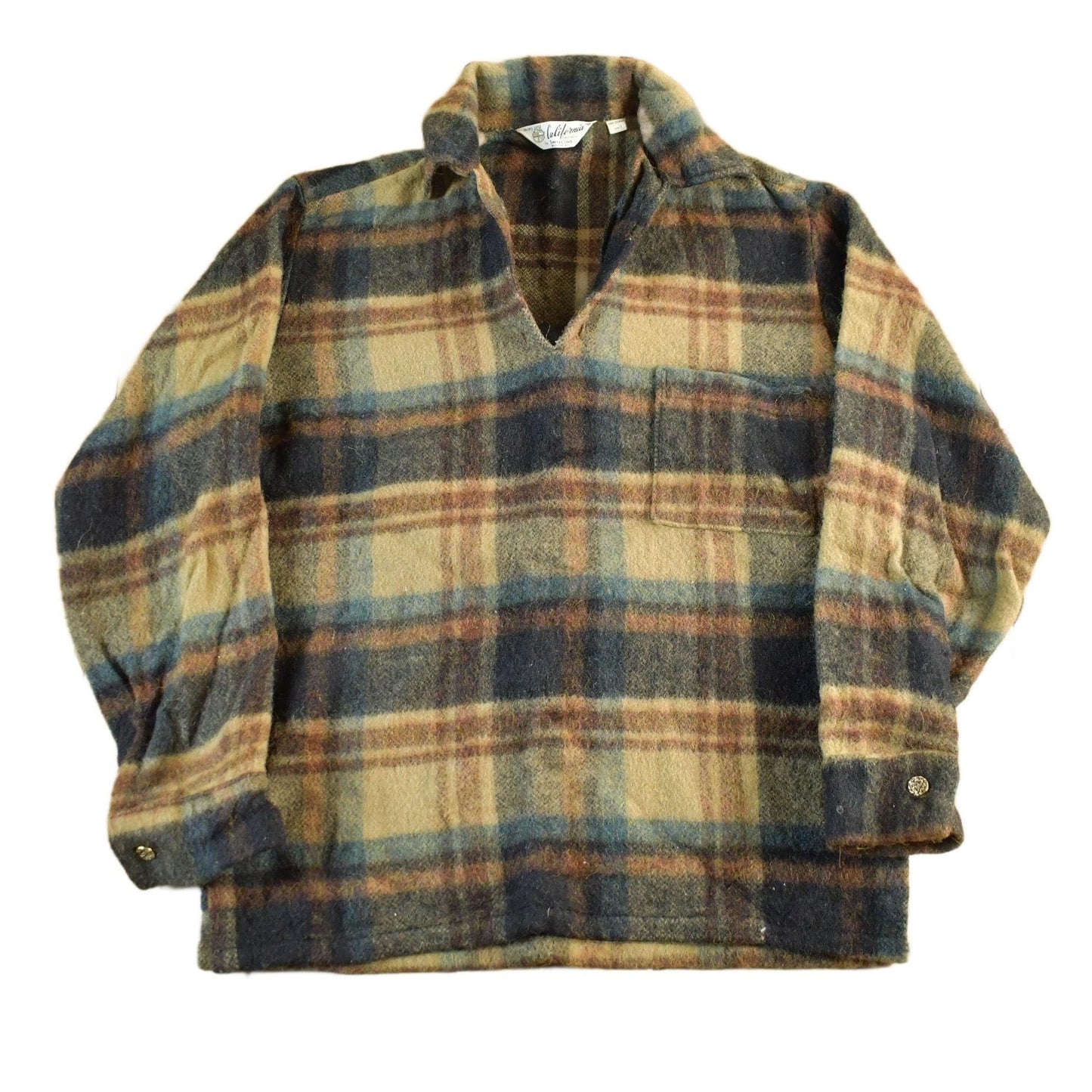 Other Clothing > Gender Neutral Adult Clothing > Jackets & Coats Vintage 1970s California Originals Townline Wool Flannel Jacket Men's Small