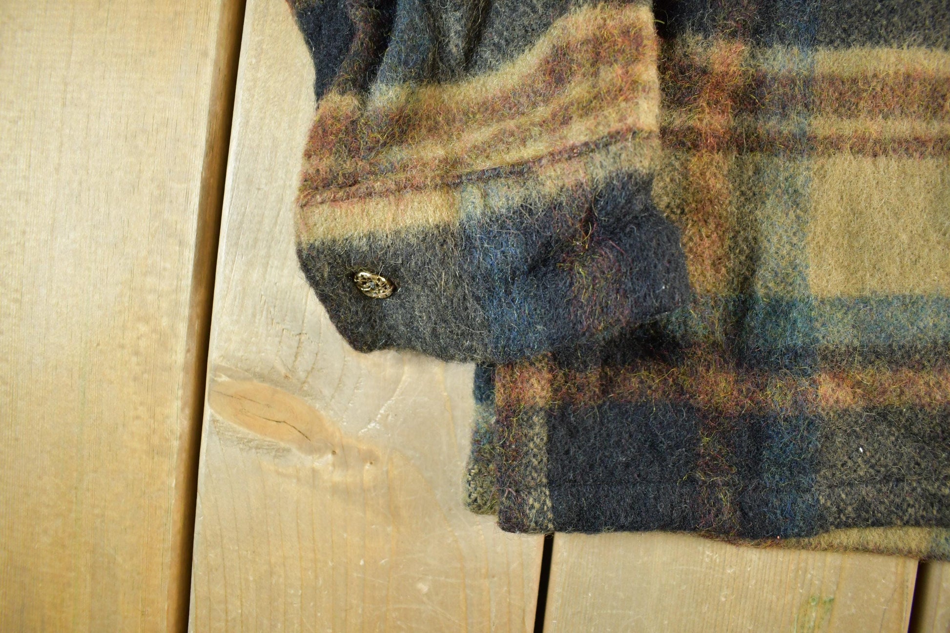 Other Clothing > Gender Neutral Adult Clothing > Jackets & Coats Vintage 1970s California Originals Townline Wool Flannel Jacket Men's Small
