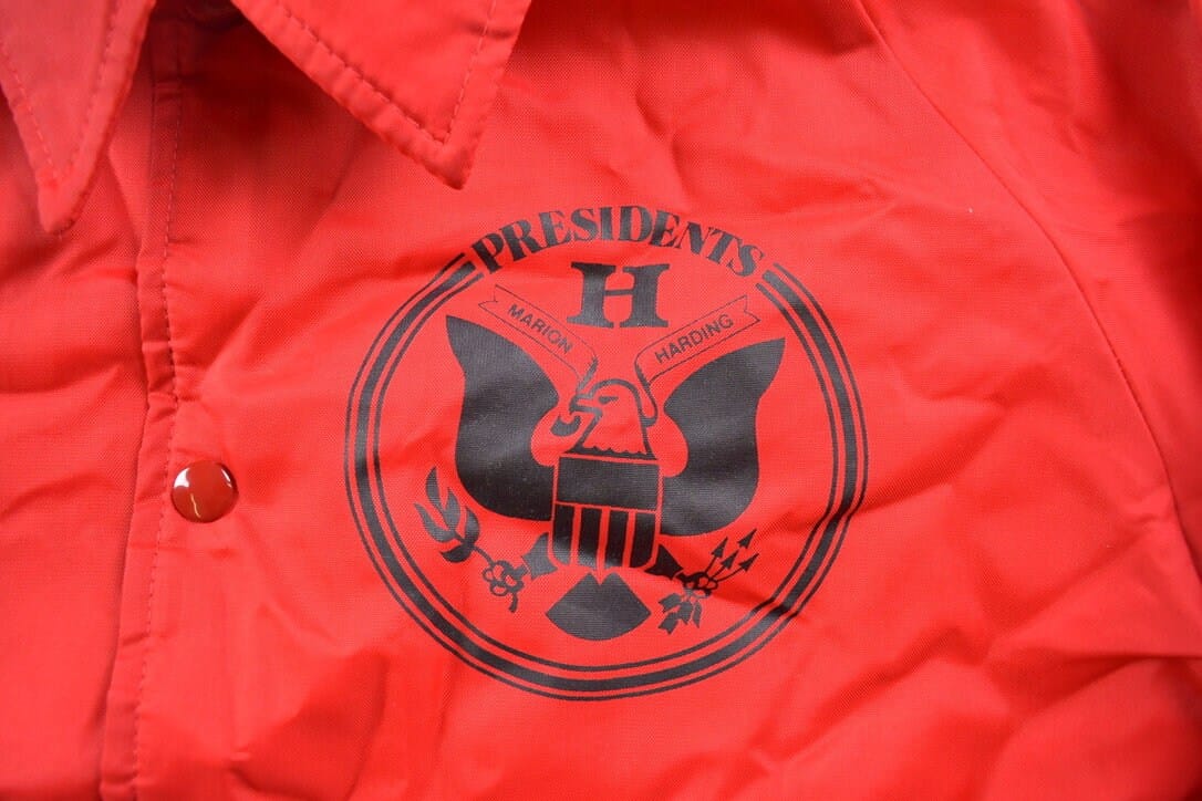 Other Clothing > Gender Neutral Adult Clothing > Jackets & Coats Vintage 1970s Chalk Line Presidents Snap Button Windbreaker Jacket Men's Medium