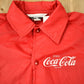 Other Clothing > Gender Neutral Adult Clothing > Jackets & Coats Vintage 1970s Coca-Cola Embroidered Chalk Line Windbreaker Jacket Men's Medium