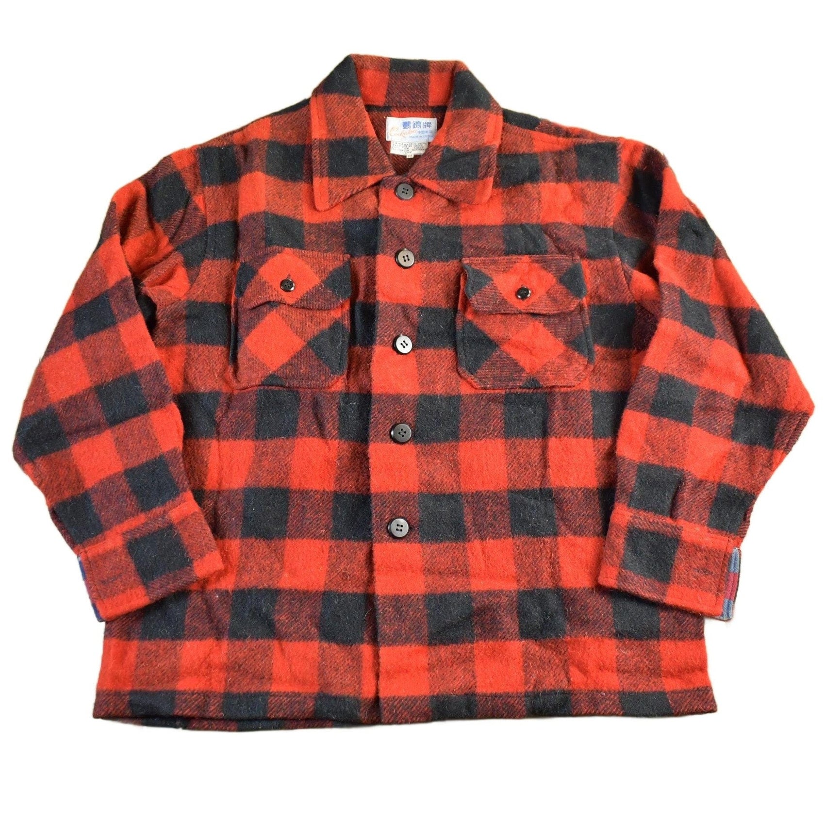 Other Clothing > Gender Neutral Adult Clothing > Jackets & Coats Vintage 1970s Cockatoo Wool Flannel Shirt Jacket Men's Medium