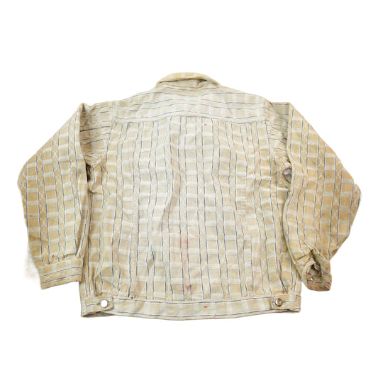 Other Clothing > Gender Neutral Adult Clothing > Jackets & Coats Vintage 1970s Rhinoceros Plaid Button Down Light Jacket Men's S