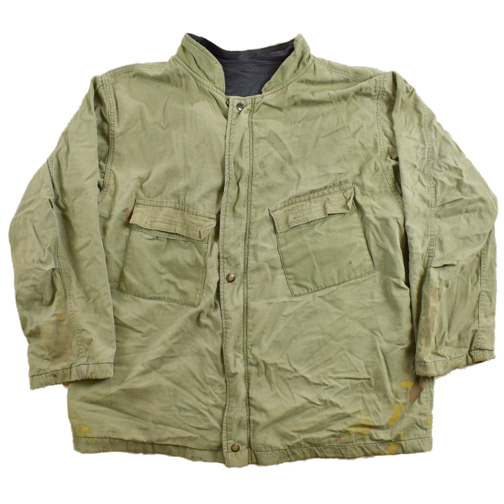 Other Clothing > Gender Neutral Adult Clothing > Jackets & Coats Vintage 1978 Army Military Chemical Protective Jacket Men's Large