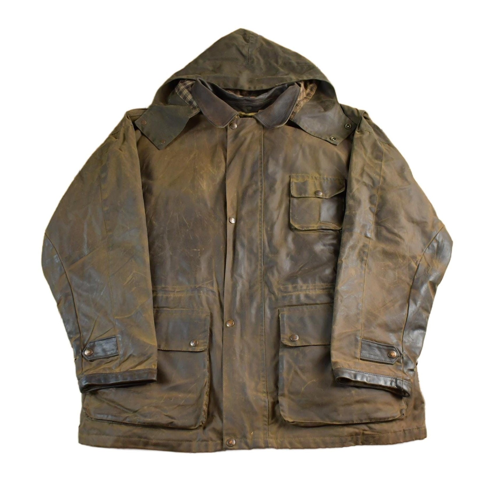 Other Clothing > Gender Neutral Adult Clothing > Jackets & Coats Vintage 1980s Australian Outback Waxed Canvas Jacket Men's Large