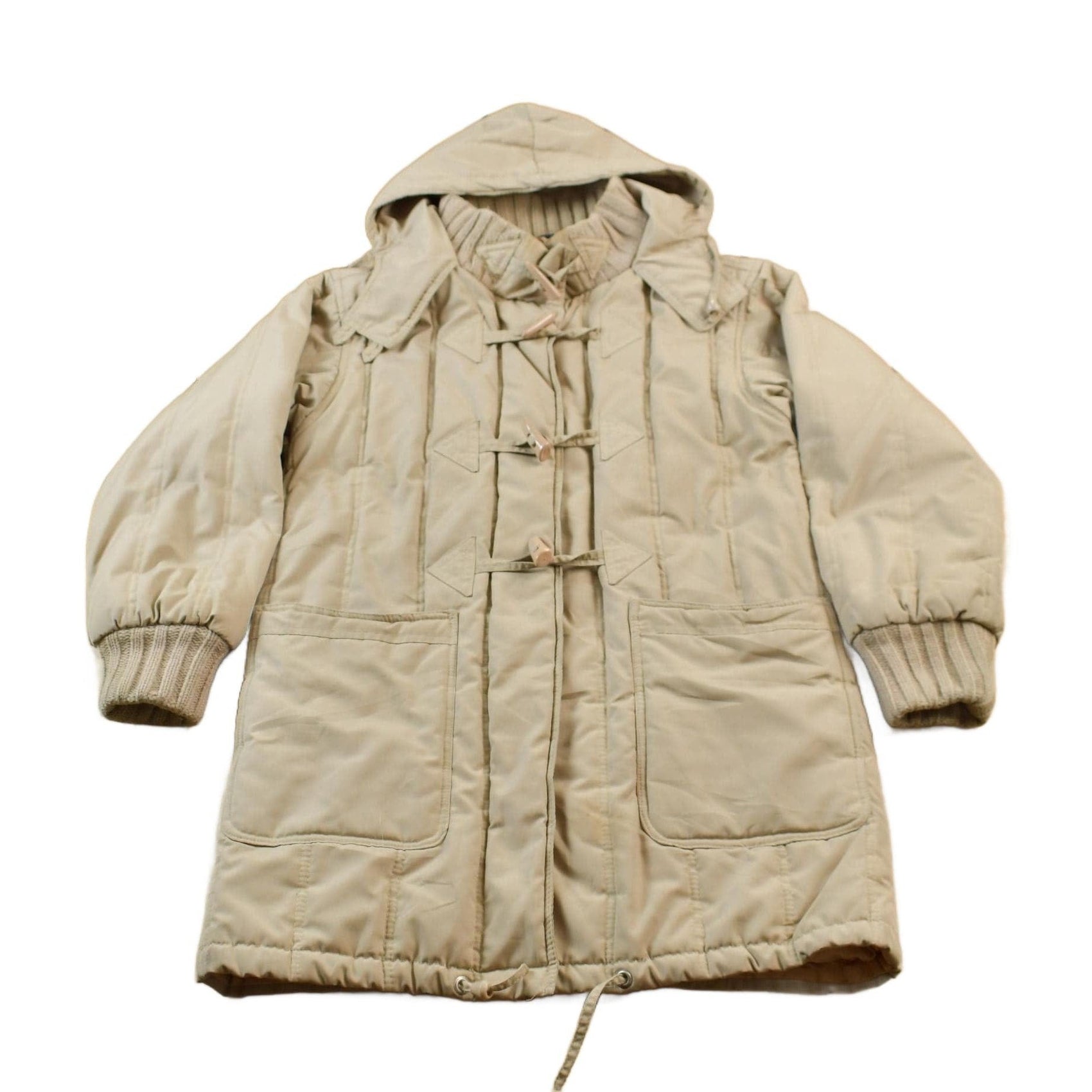 Other Clothing > Gender Neutral Adult Clothing > Jackets & Coats Vintage 1980s Beige Winter Parka Jacket Men's S