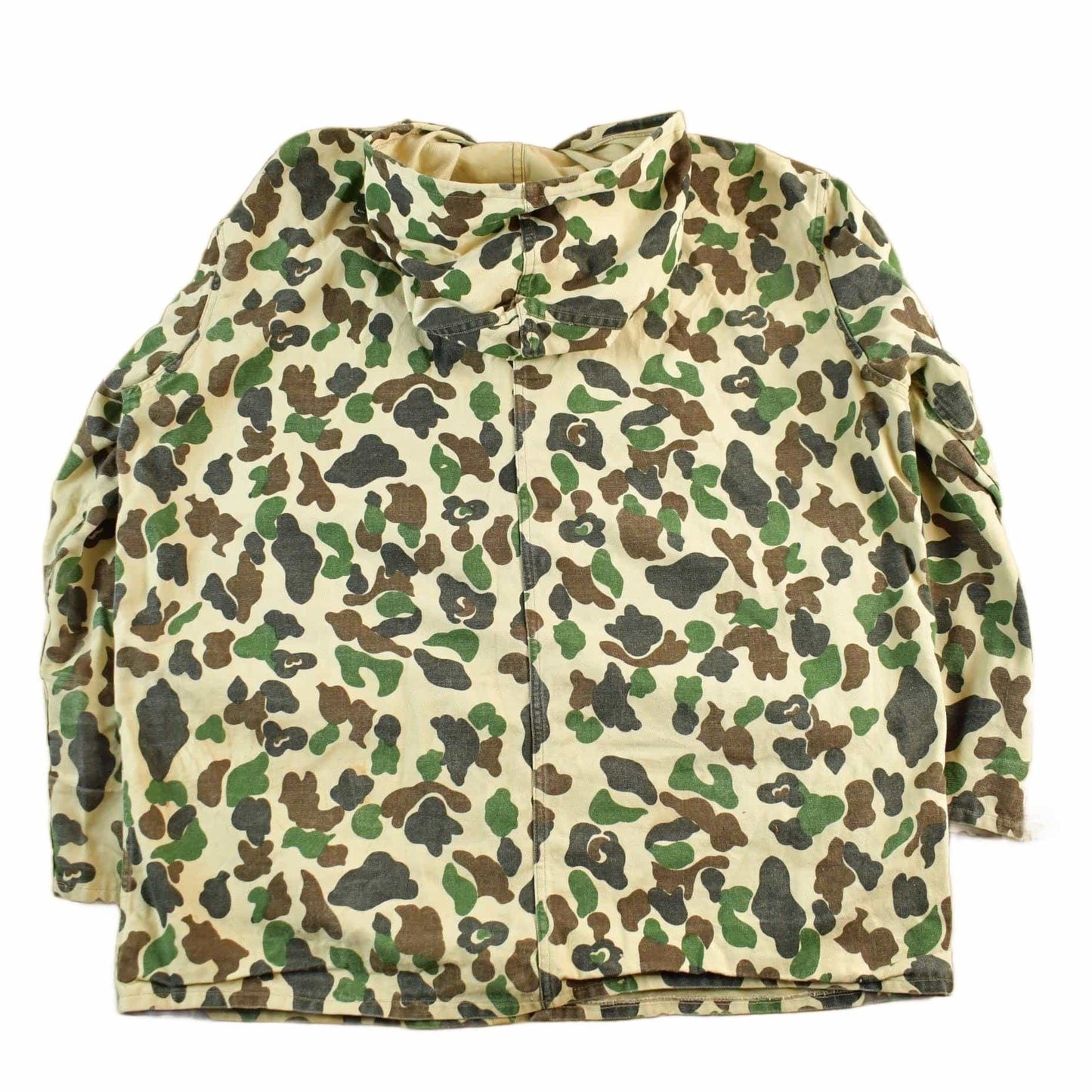 Other Clothing > Gender Neutral Adult Clothing > Jackets & Coats Vintage 1980s Duck Camouflaged Zip Up Hooded Hunting Jacket Men's XL