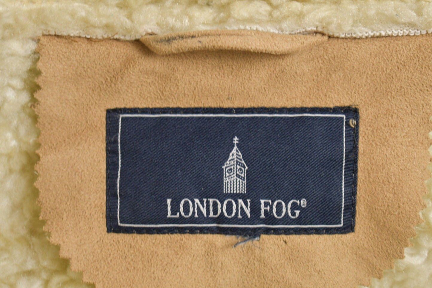 Other Clothing > Gender Neutral Adult Clothing > Jackets & Coats Vintage 1980s London Fog Faux Lambskin Sheerling Leather Jacket Men's Large