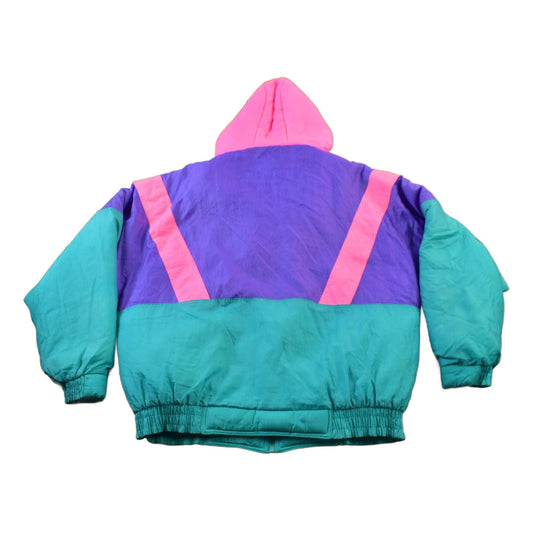 Other Clothing > Gender Neutral Adult Clothing > Jackets & Coats Vintage 1980s Manual Color Block Windbreaker Men's XL