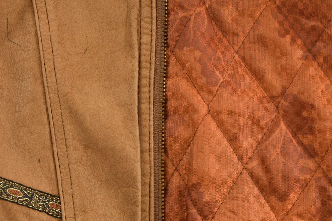 Other Clothing > Gender Neutral Adult Clothing > Jackets & Coats Vintage 1980s Otello Pelle Floral Pattern Jacket Men's Large