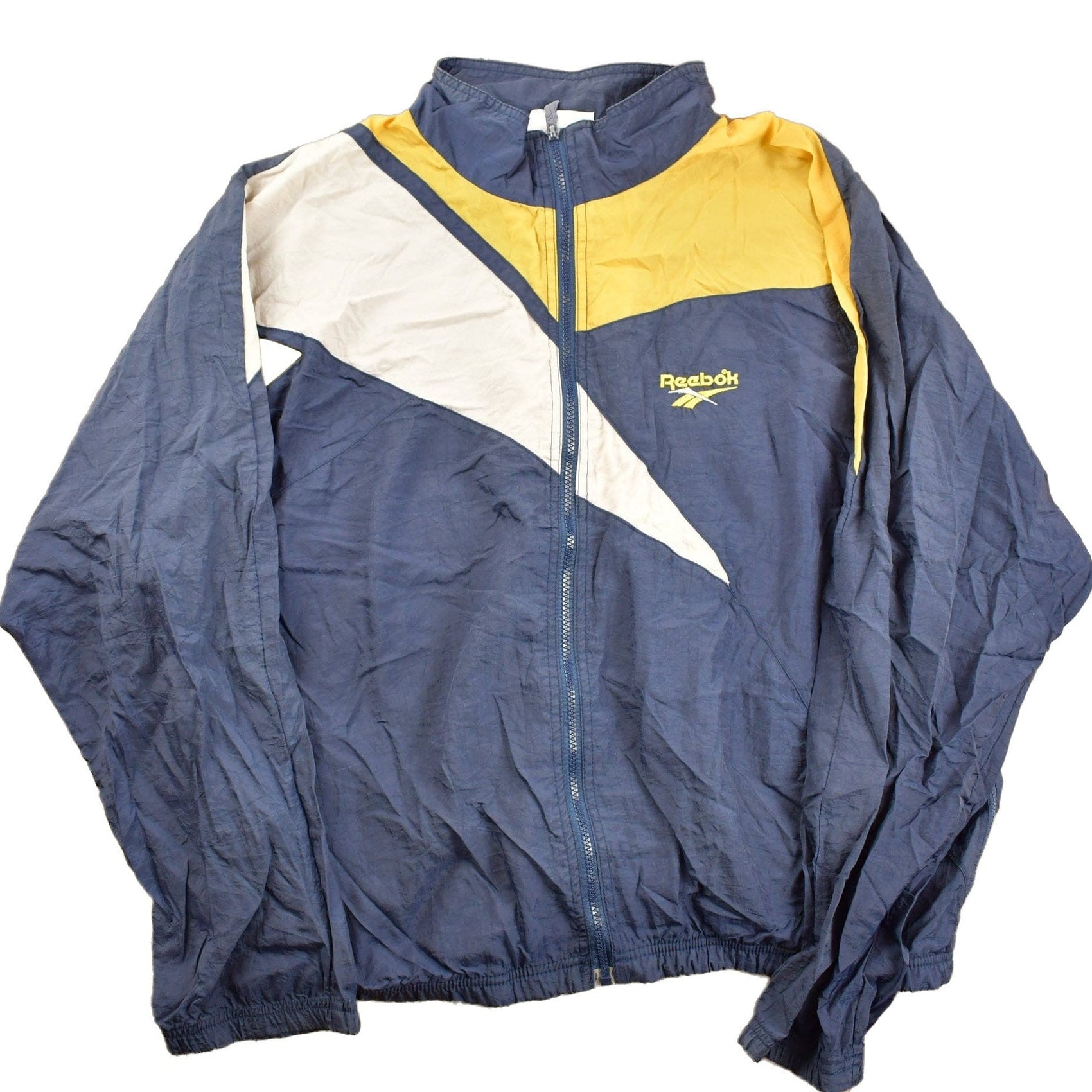 Other Clothing > Gender Neutral Adult Clothing > Jackets & Coats Vintage 1980s Reebok Color Block Windbreaker Jacket Men's Medium