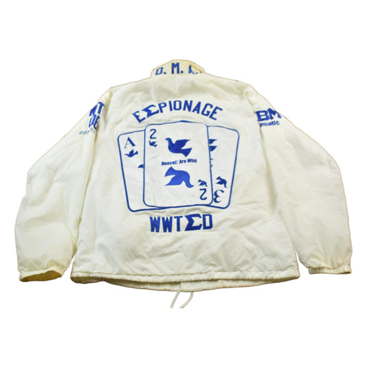 Other Clothing > Gender Neutral Adult Clothing > Jackets & Coats Vintage 1980s Veste Phi Beta Sigma Fraternity Line Jacket Men's Medium