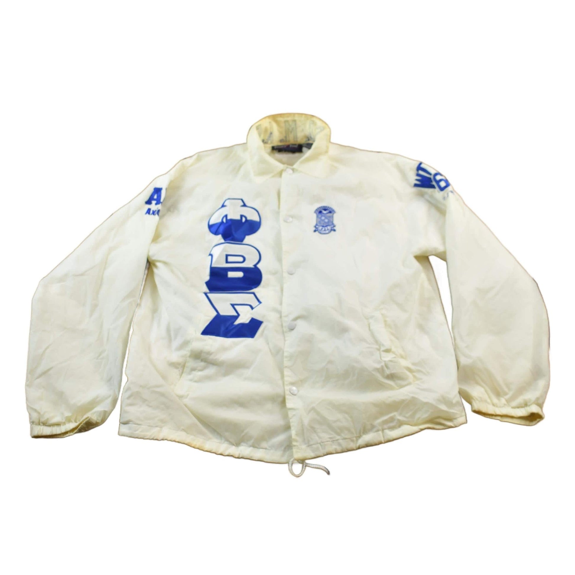 Other Clothing > Gender Neutral Adult Clothing > Jackets & Coats Vintage 1980s Veste Phi Beta Sigma Fraternity Line Jacket Men's Medium