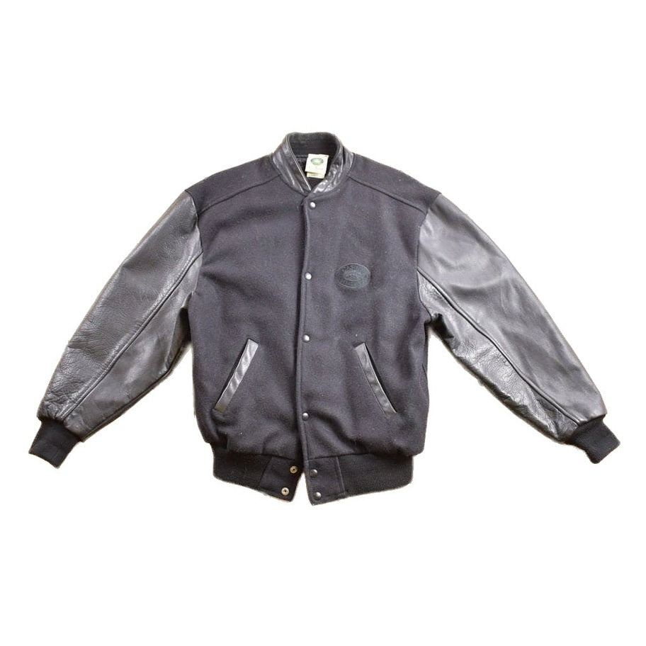 Other Clothing > Gender Neutral Adult Clothing > Jackets & Coats Vintage 1990s Casino Niagara Leather Varsity Jacket Men's Medium