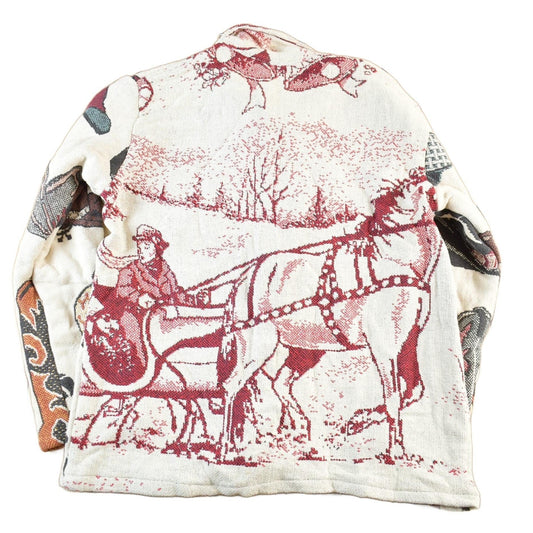 Other Clothing > Gender Neutral Adult Clothing > Jackets & Coats Vintage 1990s Cowboy Western Tapestry Full Zip Jacket Mens Large