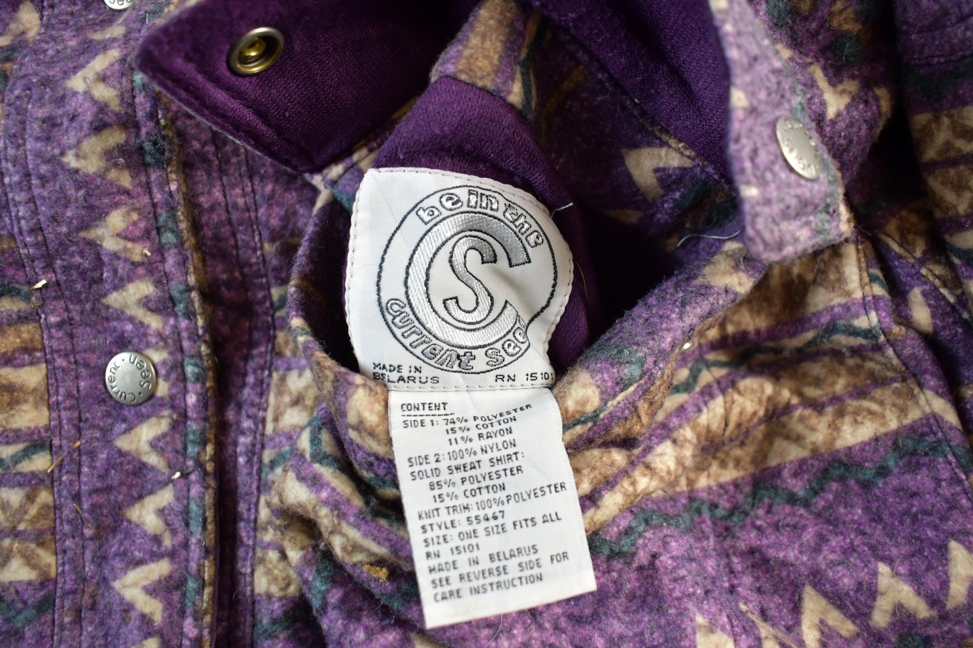 Other Clothing > Gender Neutral Adult Clothing > Jackets & Coats Vintage 1990s Current Seen Reversible Jacket Women's Large